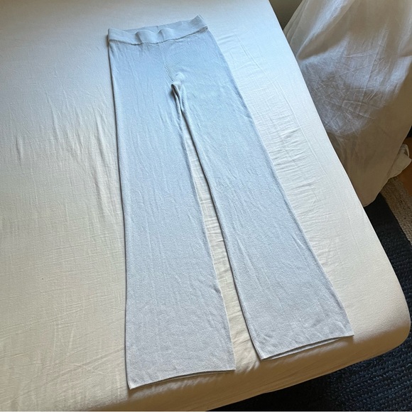 NAADAM Pants - NAADAM Light Gray Boot Cut Pants